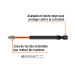 Estuche con 5 puntas de cruz PH2 de impacto largo 4"