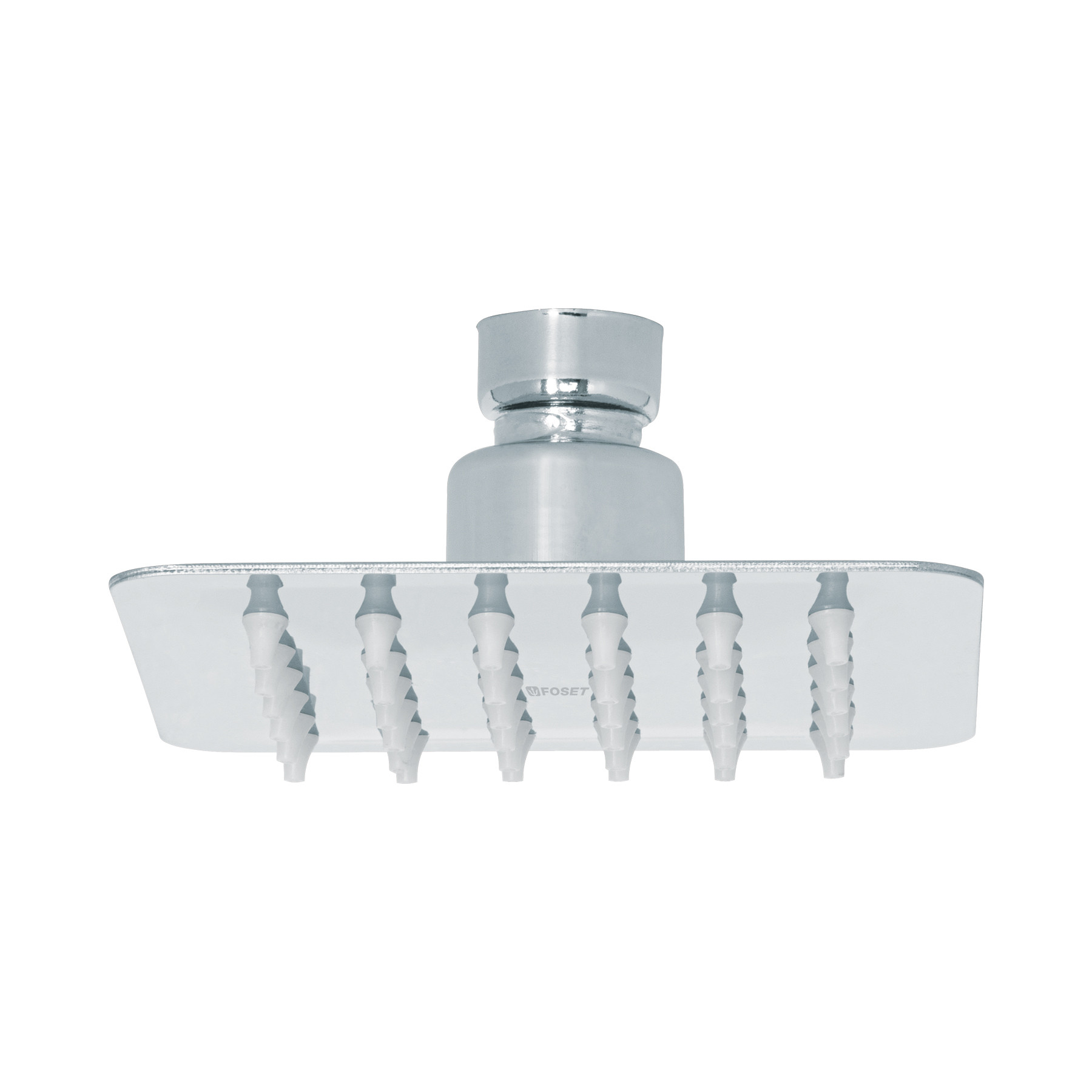 Regadera cuadrada 4", acero inox, sin brazo, cromo, Túbig