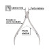 Alicate para manicure 4" cabeza recta corta, Pretul