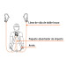 Línea de vida absorbedor impacto, doble brazo, gancho grande