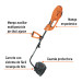 Desbrozadora eléctrica 1000 W mango "D", 14" corte, Truper