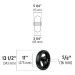 Llanta completa hule sólido 13-1/2", incluye eje y baleros