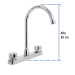 Mezcladora plástica 8" cuello alto para fregadero, standard