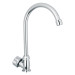 Llave individual para fregadero, ABS, cuello curvo, Basic