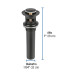 Contra p/lavabo, 1-1/4", con rebosadero, push, latón, negro