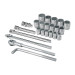 Juego de 23 herramientas cuadro 3/4" std para mecánico