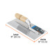Llana 11" canto recto, 10 remaches, mgo madera, Truper