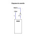 Placa armada 1 interruptor, 3 módulos, Española, blanco