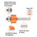 Broca para router, rebajado, 7/8" con balero, Truper