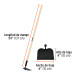 Azadón tipo jardinero 6", mango 48", Pretul