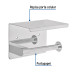 Portarrollo cromo con soporte para celular, Foset