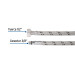 Manguera para monomando, acero inox, 1/2" x 3/8" UNF, 55cm