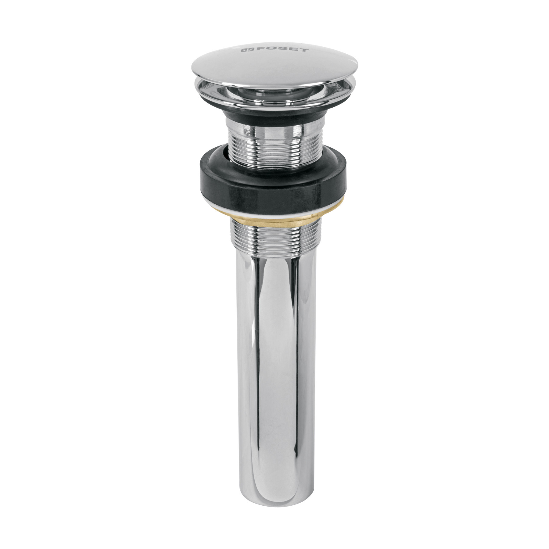 Contra p/lavabo, 1-1/4", sin rebosadero, hongo, latón, cromo