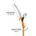 Cortador de ramas altas mango telescópico 2.4 m aluminio