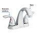 Mezcladora 4" cuello alto para lavabo, Foset