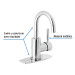 Monomando corto para lavabo, cromo, Foset