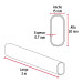 Tubo ovalado para clóset, 3 m, aluminio, Hermex