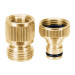 Conector 3/4" rápido de latón grifo-manguera sistema click