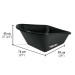 Carretilla concha plástica 6 ft3 Imponchable m/madera, Truper