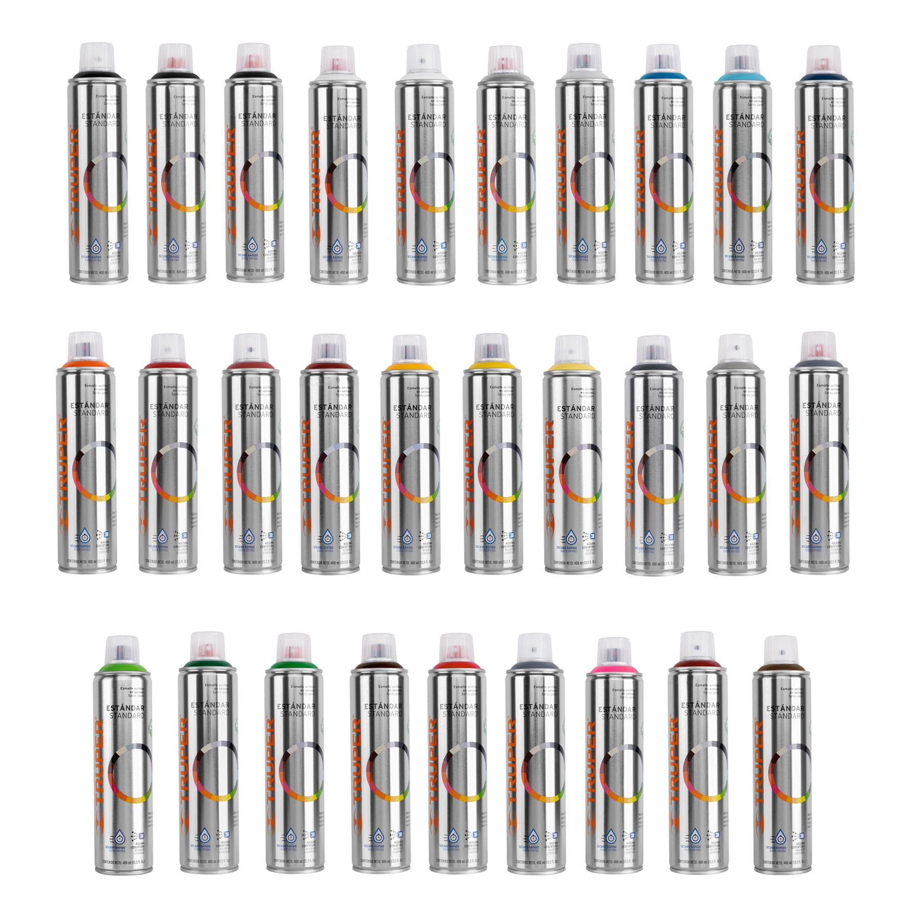 Pinturas en aerosol, colores sólidos, 400 ml