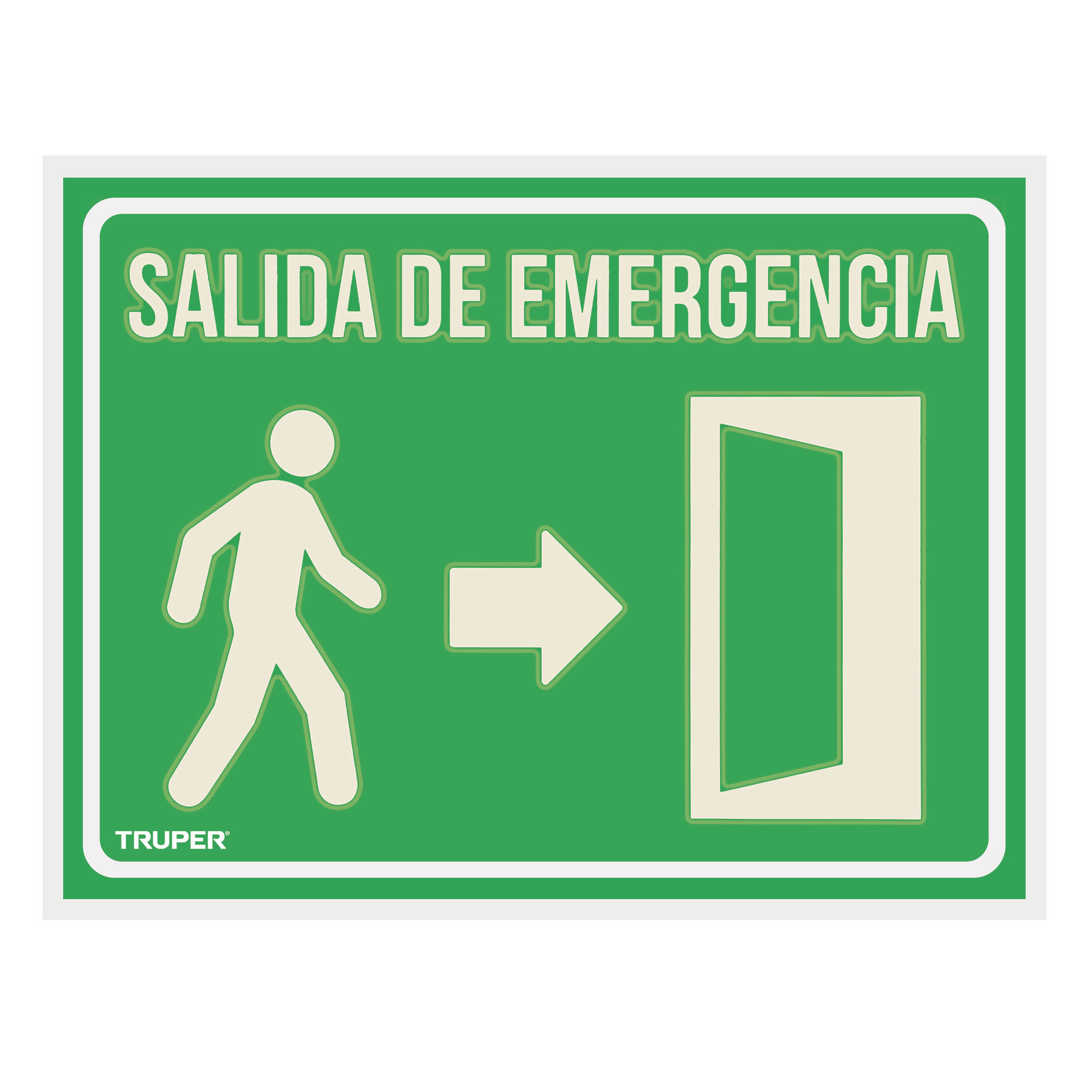 Letrero de señalización "SALIDA DE EMERGENCIA", 21 x 28 cm