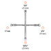 Llave de cruz 14" plegable pulida y cromada, Truper
