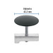 Cubretaladro negro de 1-3/4", diámetro 43 mm, Foset