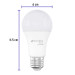Lámpara de LED tipo bulbo A19 14 W, luz cálida, caja, Basic