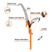Cortador de ramas altas mango telescópico 3.6 m fibra vidrio