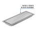 Resumidero largo reversible de 12", acero inox, Aqua
