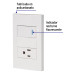 Placa armada 1 interruptor,1 contacto,1mod, Española, blanco