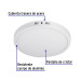 Luminario LED tipo plafón 24 W, redondo, luz cálida, blanco
