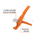 Cortador de tubo de plástico, capacidad corte 3/4", Truper
