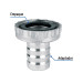 Adaptador metálico 1/2" para manguera, Foset