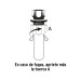 Conector 1/2" hembra de ABS con tuerca de ajuste manual