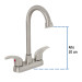 Mezcladora satín 4" para lavabo, tipo bar, palanca, Foset