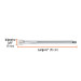 Extensión de 6" para matraca, cuadro 1/4", Truper