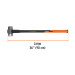 Marro de una cara amplia 8 lb, mango de fibra de vidrio 36"