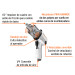 Kit de llave de impacto 1/2" ind. con estuche plástico