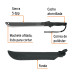 Machete doble filo 18" cacha bimaterial, con funda, Truper