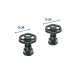 Juego de 2 manerales para mezcladora, volante, negro, Tubig