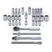 Juego de 31 herramientas cuadro 1/2" std para mecánico