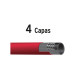 Manguera 1/2" super reforzada 4 capas 30 m conexiones metal