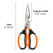 Tijera 8" multiusos de acero inoxidable p/cocina, mango TPR