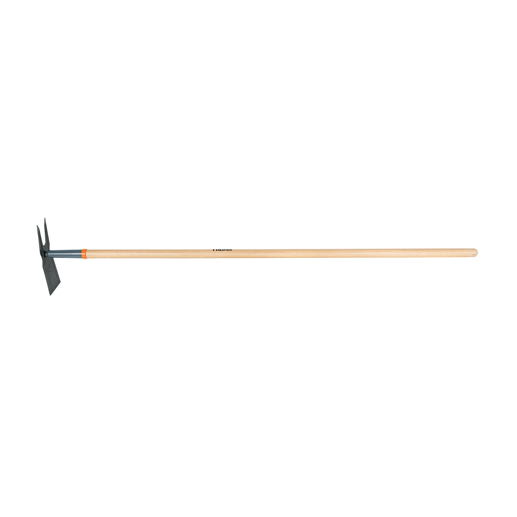 Azadón dos cuernos con mango de madera 54", Truper