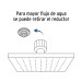 Regadera cuadrada ABS 6" acabado negro mate sin brazo, Foset