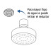 Regadera redonda de ABS 4-1/4" sin brazo, Foset