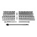 Juego de 83 herramientas cuadro 1/2" std y mm para mecánico