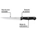 Cuchillo liso para asado 5" mango de plástico, Pretul