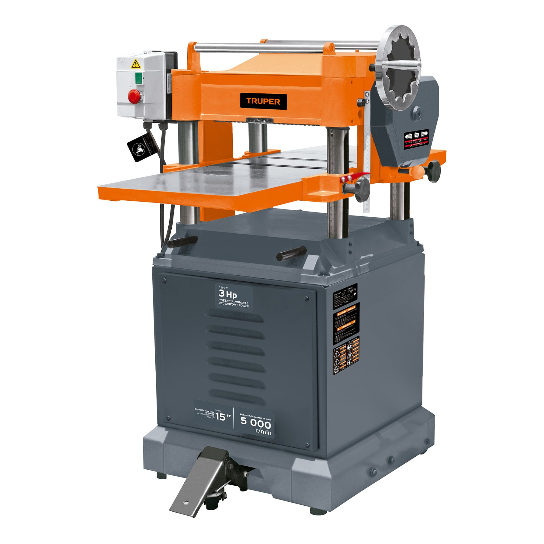 Cepillo de piso 15", 3 HP (2250 W), Truper